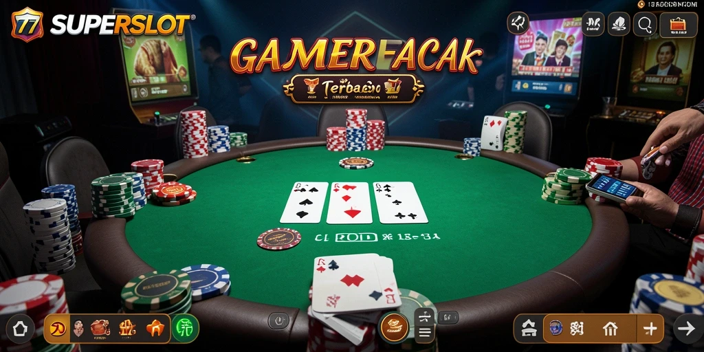 Tampilan gameplay menarik dalam 77SUPERSLOT poker