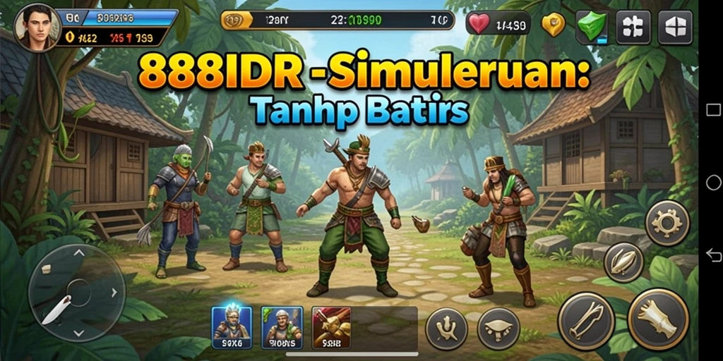 Tampilan utama 888IDR dengan gameplay simulasi yang menarik.