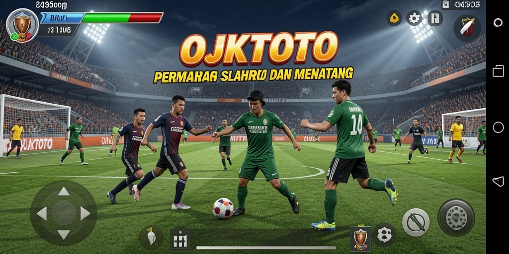 Screenshot OJKTOTO menampilkan aksi seru di lapangan olahraga.
